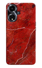 Red Marble Design Oppo A59 5G Hard Case Back Cover by Casekaro