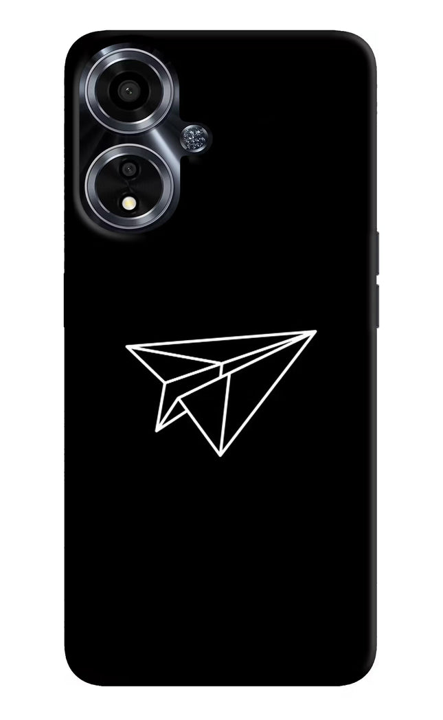 Paper Plane White Oppo A59 5G Hard Case Back Cover by Casekaro