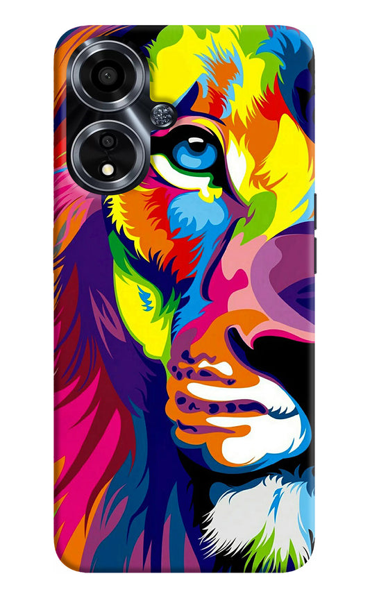 Lion Half Face Oppo A59 5G Back Cover