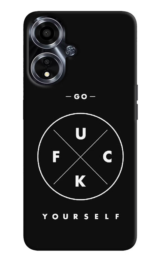 Go Fuck Yourself Oppo A59 5G Hard Case Back Cover by Casekaro