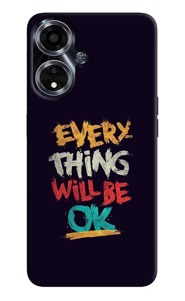 Everything Will Be Ok Oppo A59 5G Hard Case Back Cover by Casekaro