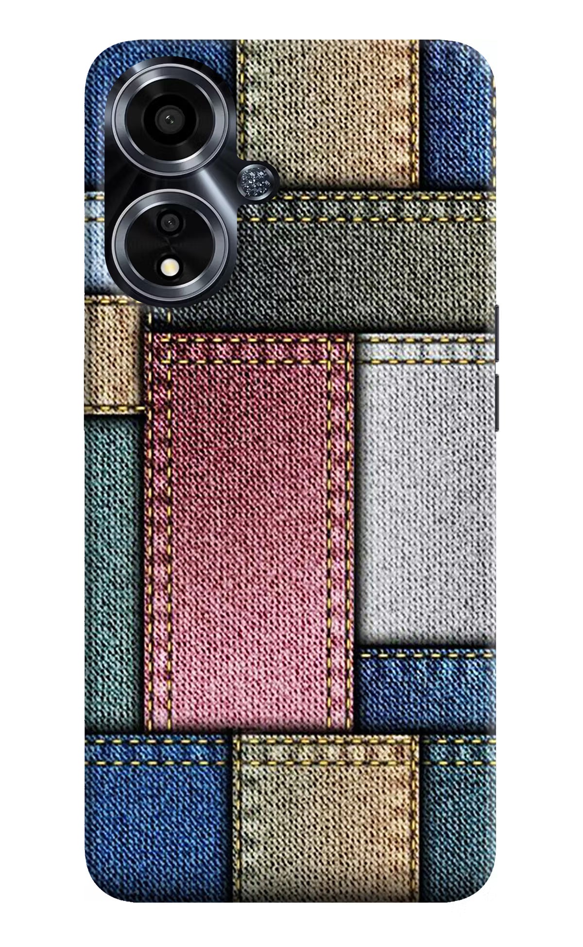 Multicolor Jeans Oppo A59 5G Hard Case Back Cover by Casekaro