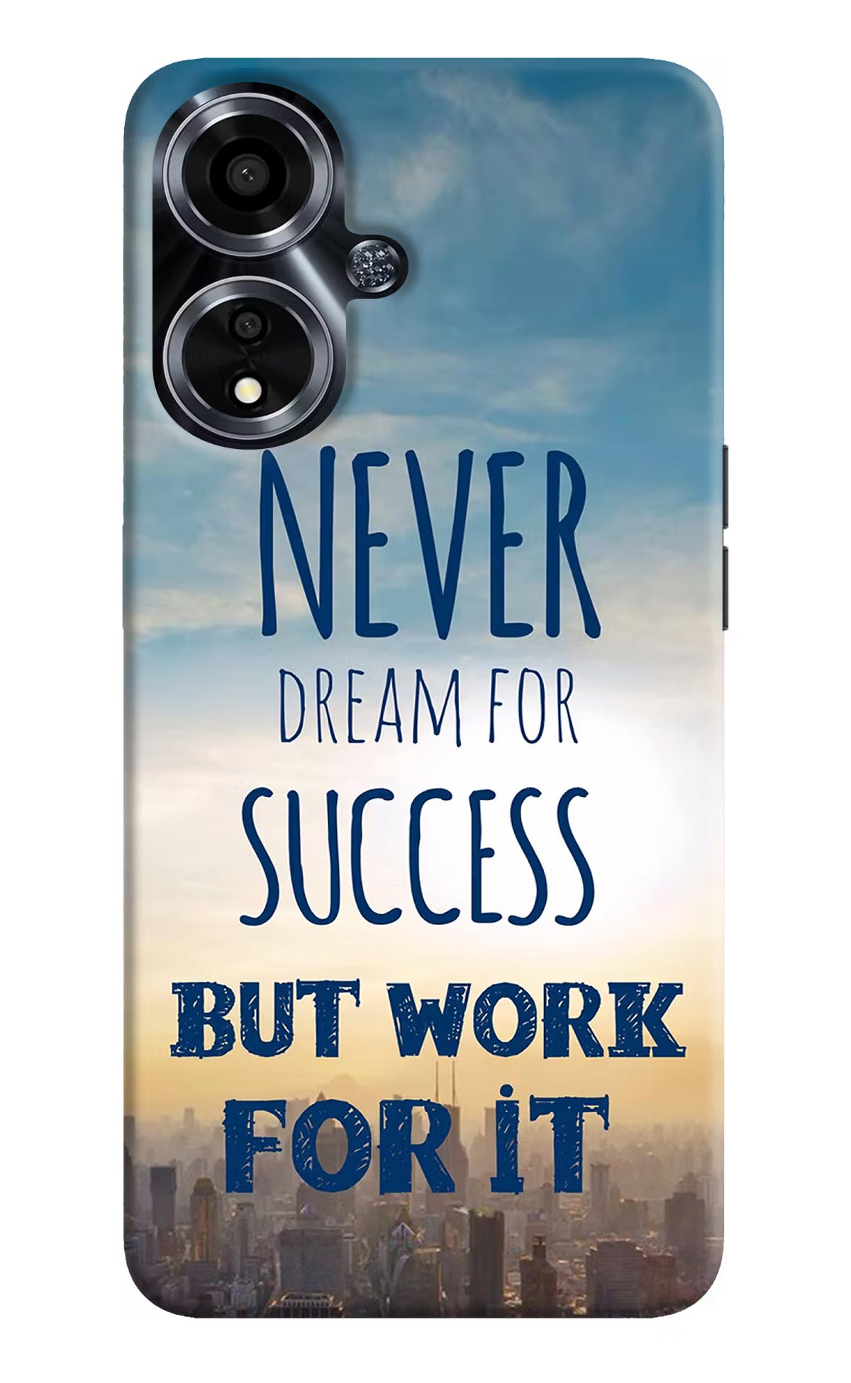 Never Dream For Success But Work For It Oppo A59 5G Hard Case Back Cover by Casekaro