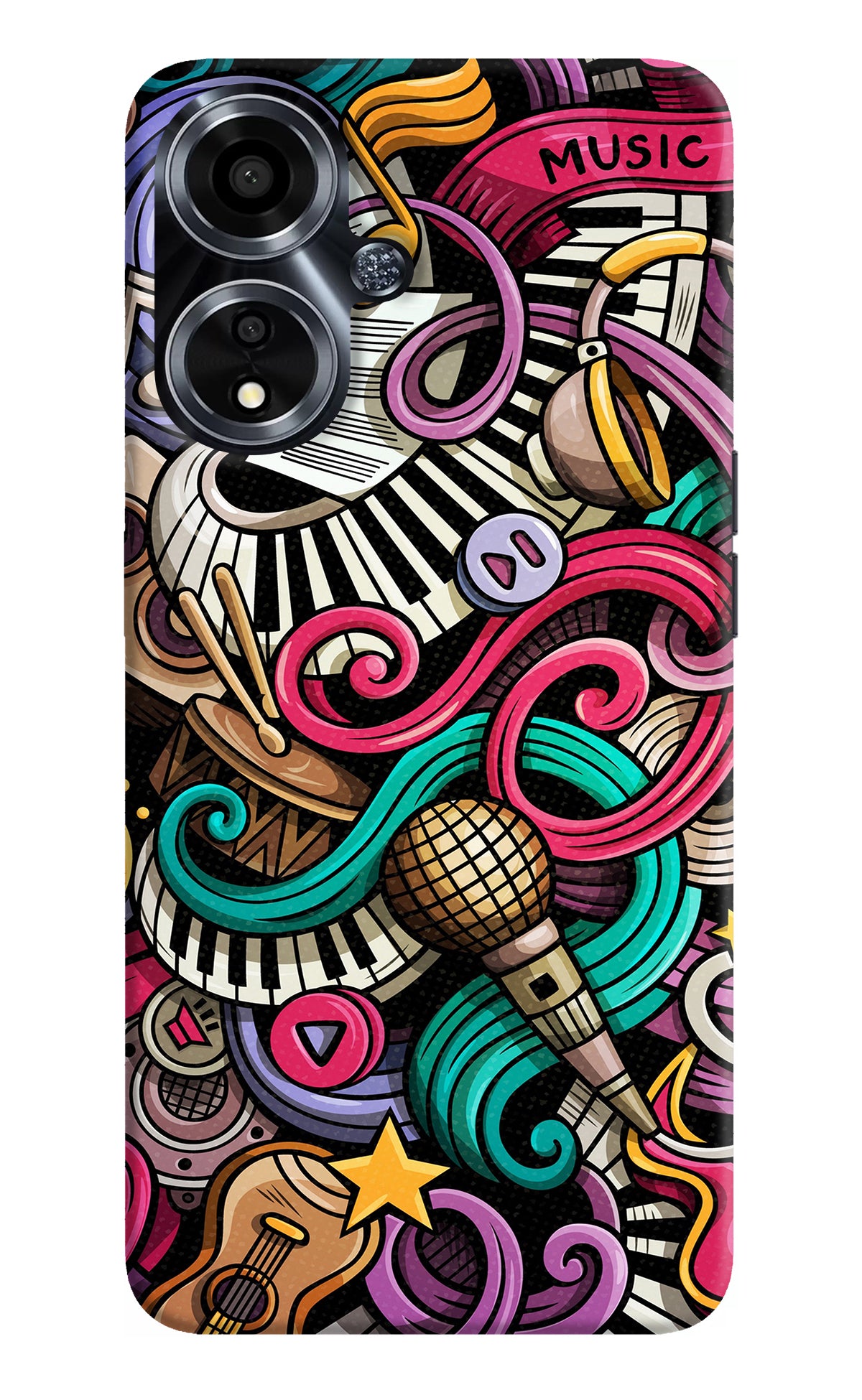 Music Abstract Oppo A59 5G Back Cover