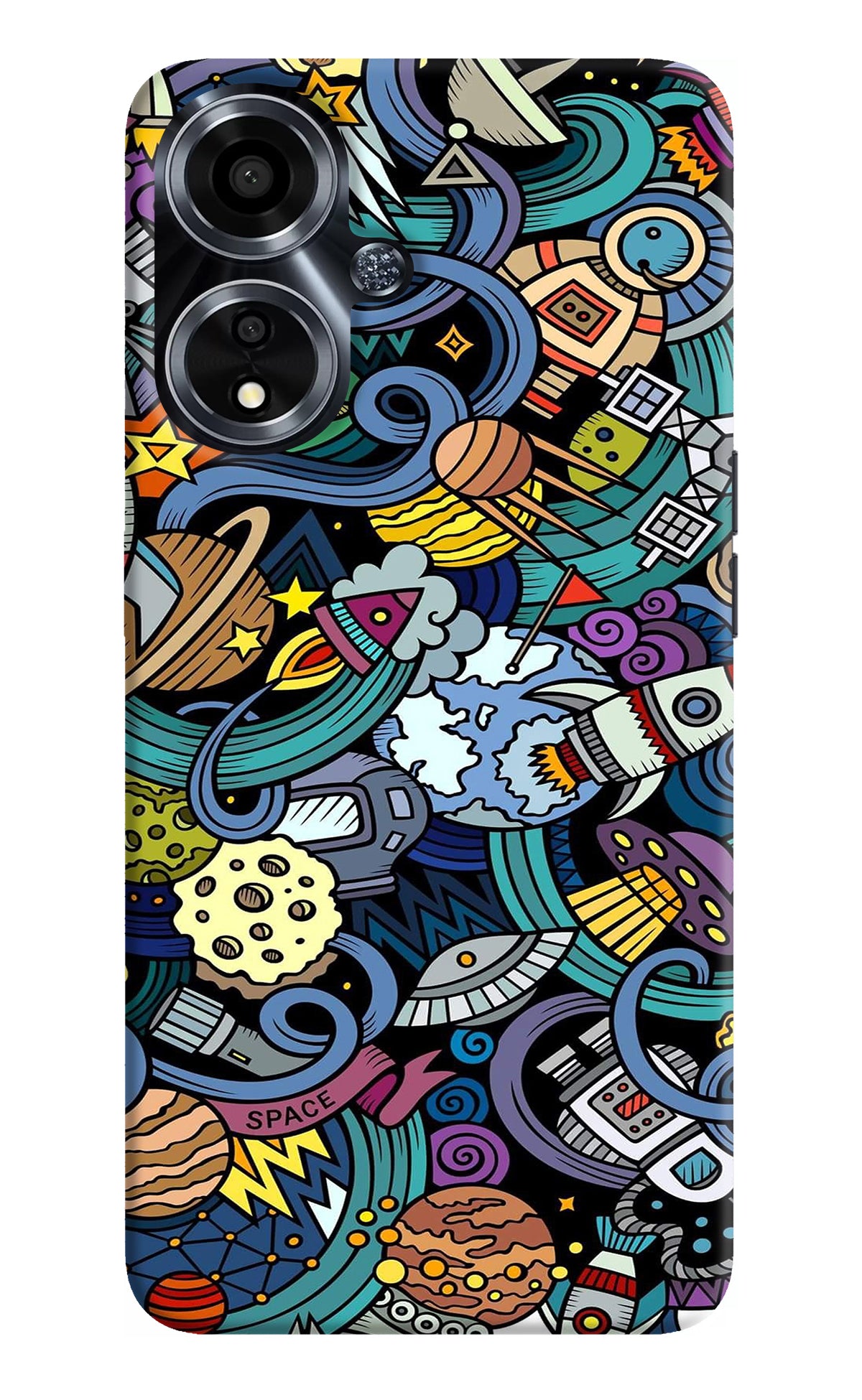 Space Abstract Oppo A59 5G Back Cover