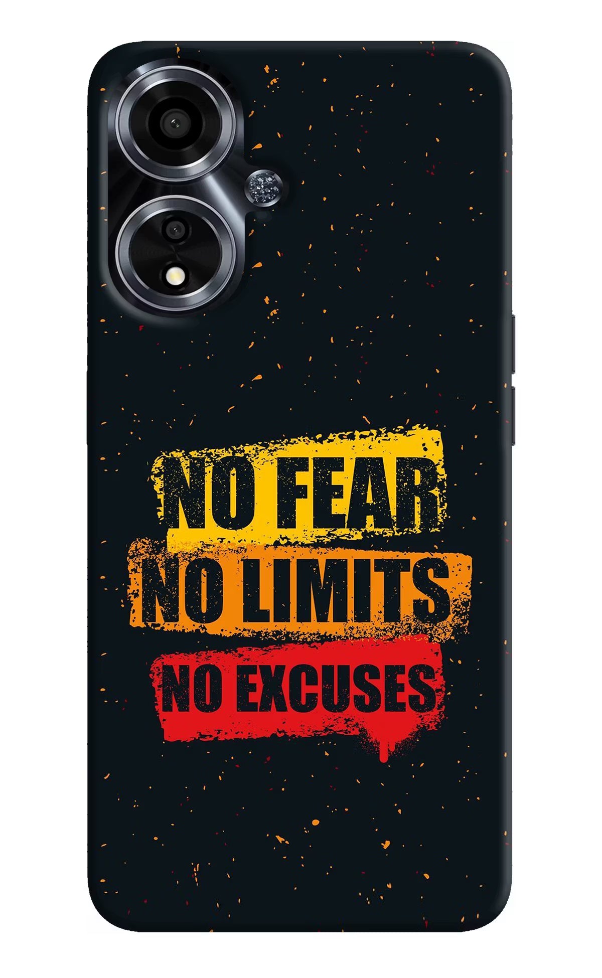 No Fear No Limits No Excuse Oppo A59 5G Hard Case Back Cover by Casekaro