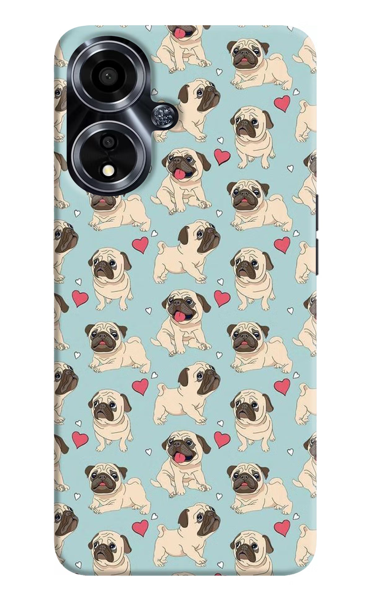 Pug Dog Oppo A59 5G Hard Case Back Cover by Casekaro