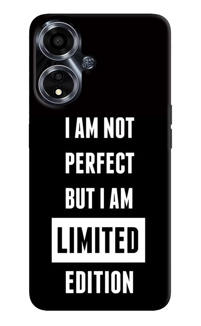 I Am Not Perfect But I Am Limited Edition Oppo A59 5G Hard Case Back Cover by Casekaro