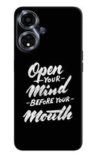 Open Your Mind Before Your Mouth Oppo A59 5G Hard Case Back Cover by Casekaro