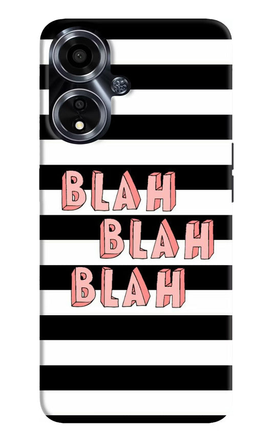 Blah Blah Blah Oppo A59 5G Hard Case Back Cover by Casekaro