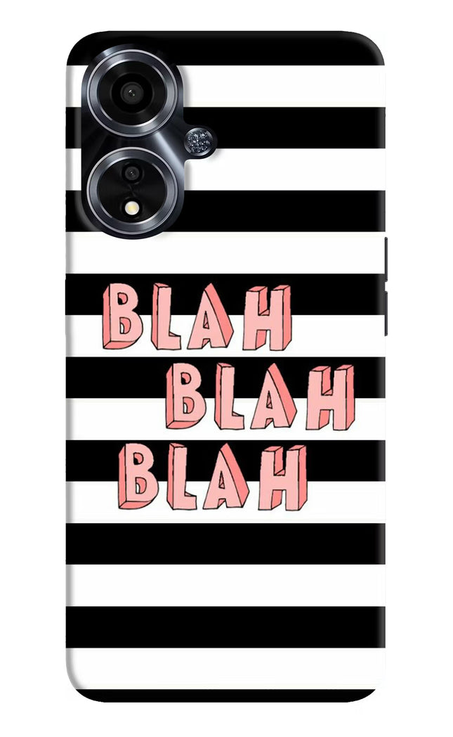 Blah Blah Blah Oppo A59 5G Hard Case Back Cover by Casekaro