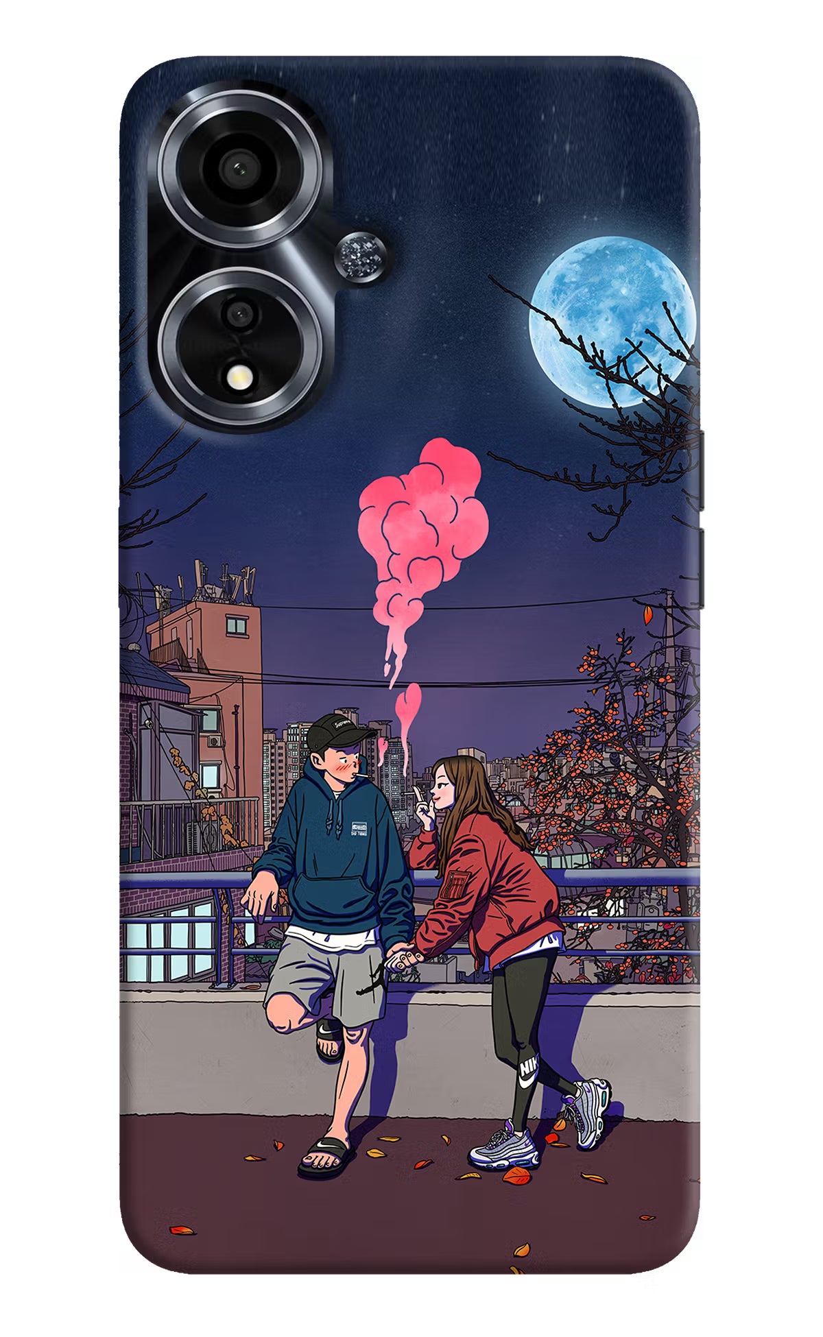 Chilling Couple Oppo A59 5G Hard Case Back Cover by Casekaro