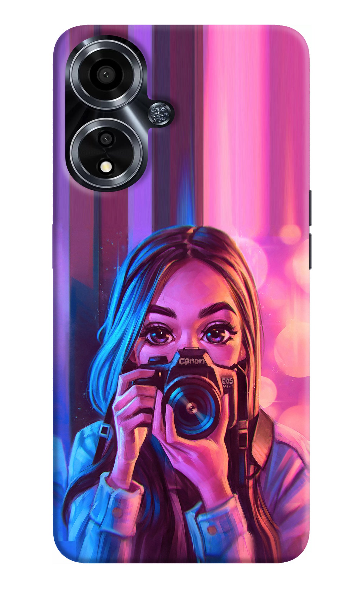 Girl Photographer Oppo A59 5G Back Cover