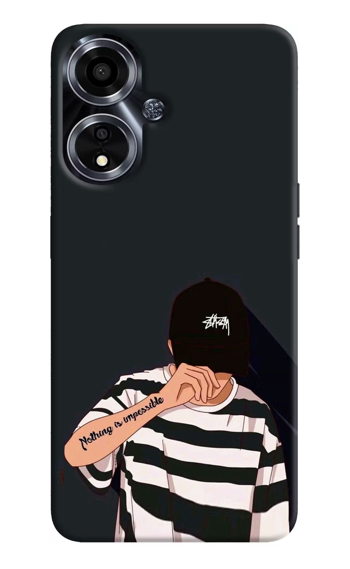 Aesthetic Boy Oppo A59 5G Hard Case Back Cover by Casekaro