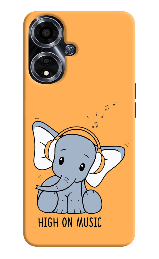 High On Music Oppo A59 5G Hard Case Back Cover by Casekaro