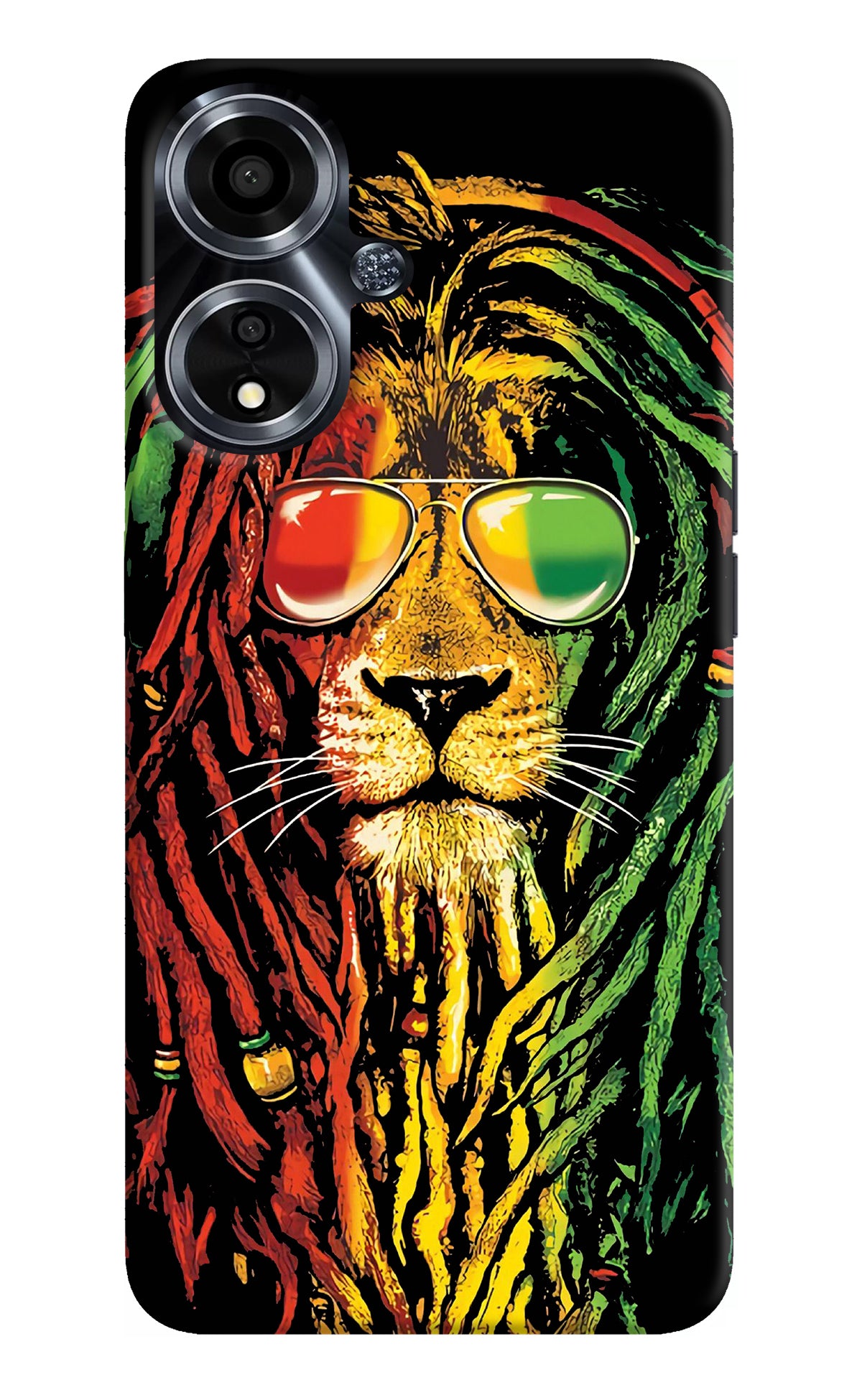 Rasta Lion Oppo A59 5G Back Cover