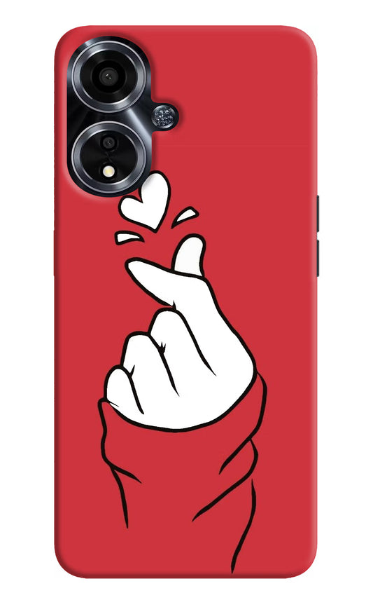 Korean Love Sign Oppo A59 5G Hard Case Back Cover by Casekaro
