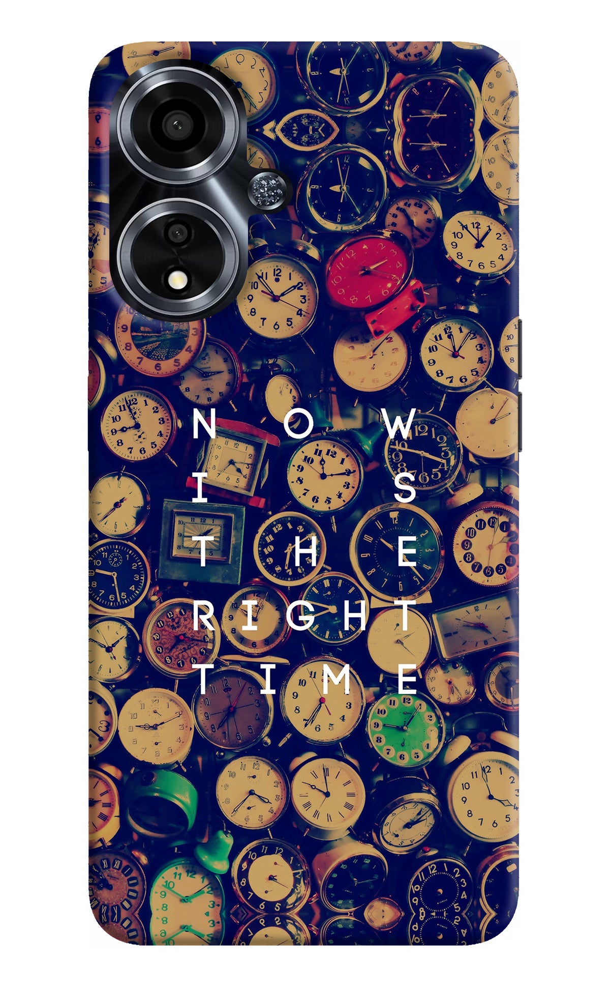 Now is the Right Time Quote Oppo A59 5G Back Cover