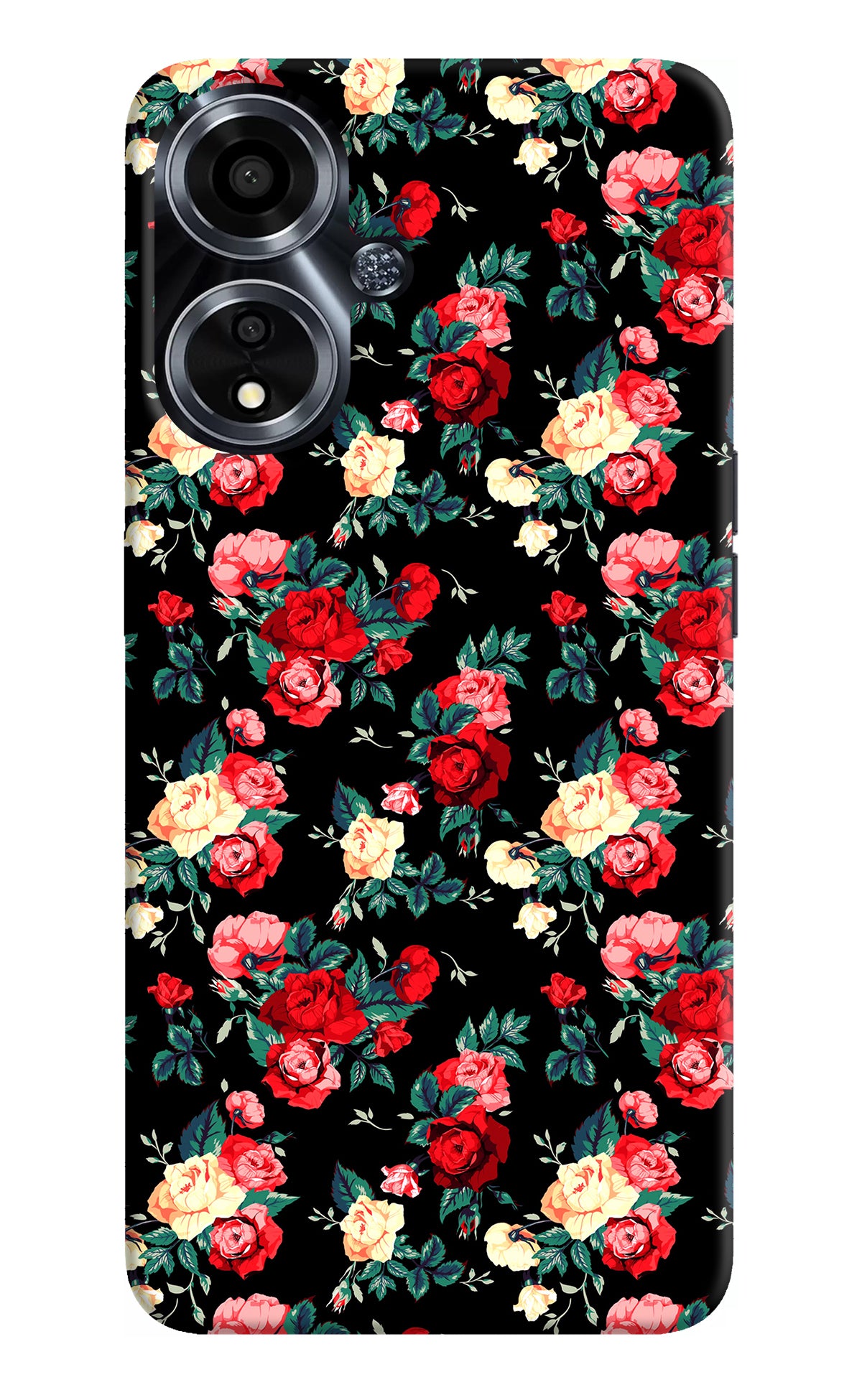 Rose Pattern Oppo A59 5G Back Cover