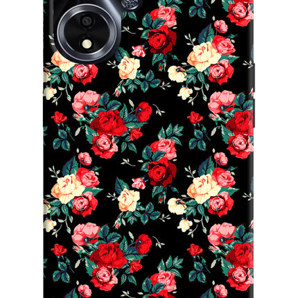 Rose Pattern Oppo A59 5G Hard Case Back Cover by Casekaro