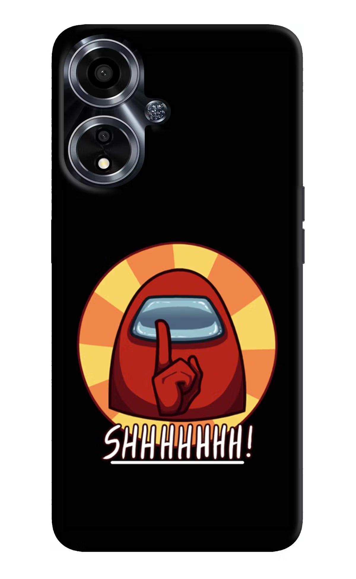 Among Us Shhh! Oppo A59 5G Hard Case Back Cover by Casekaro