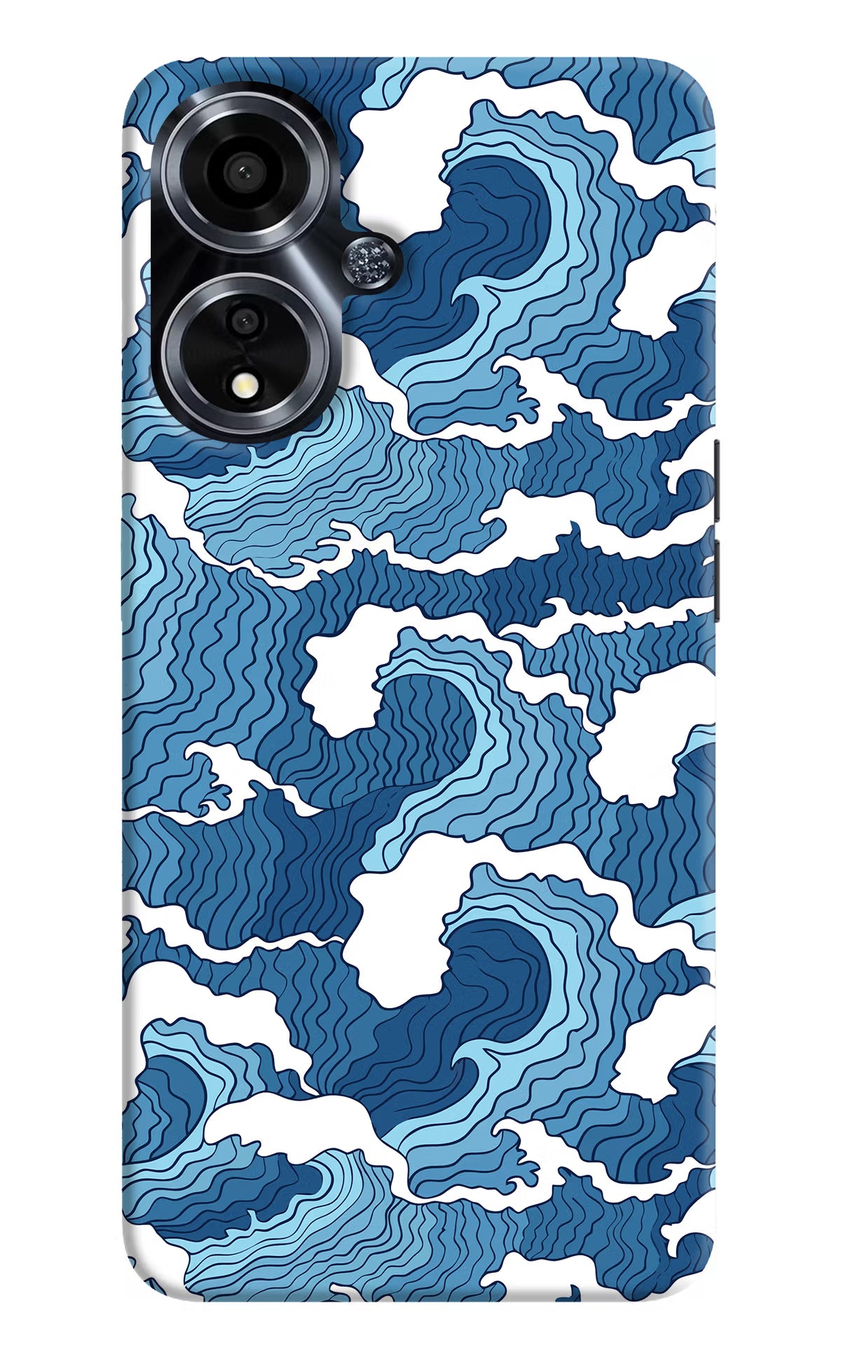 Blue Waves Oppo A59 5G Hard Case Back Cover by Casekaro