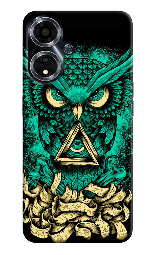 Green Owl Oppo A59 5G Back Cover