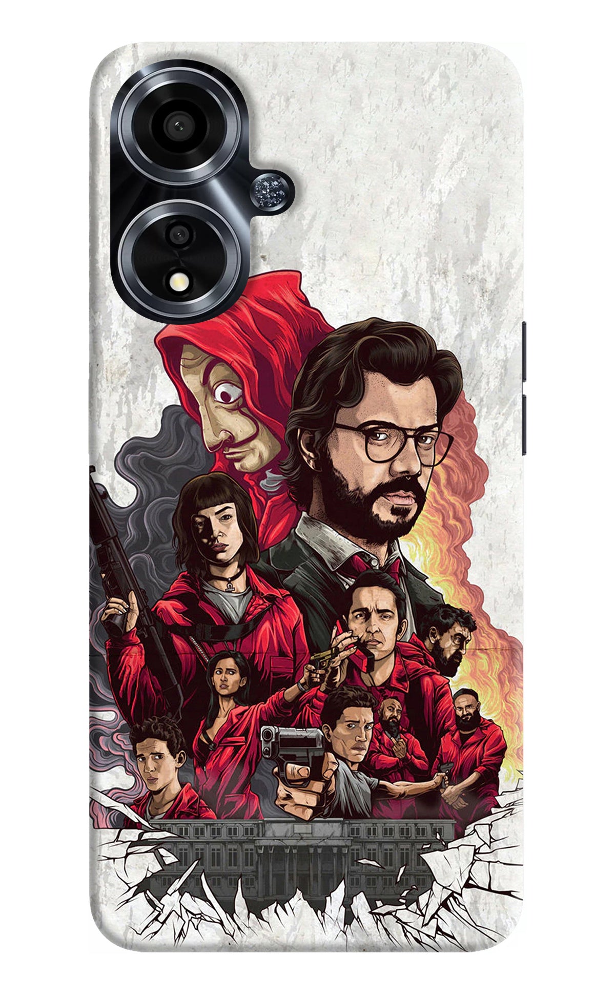 Money Heist Artwork Oppo A59 5G Back Cover