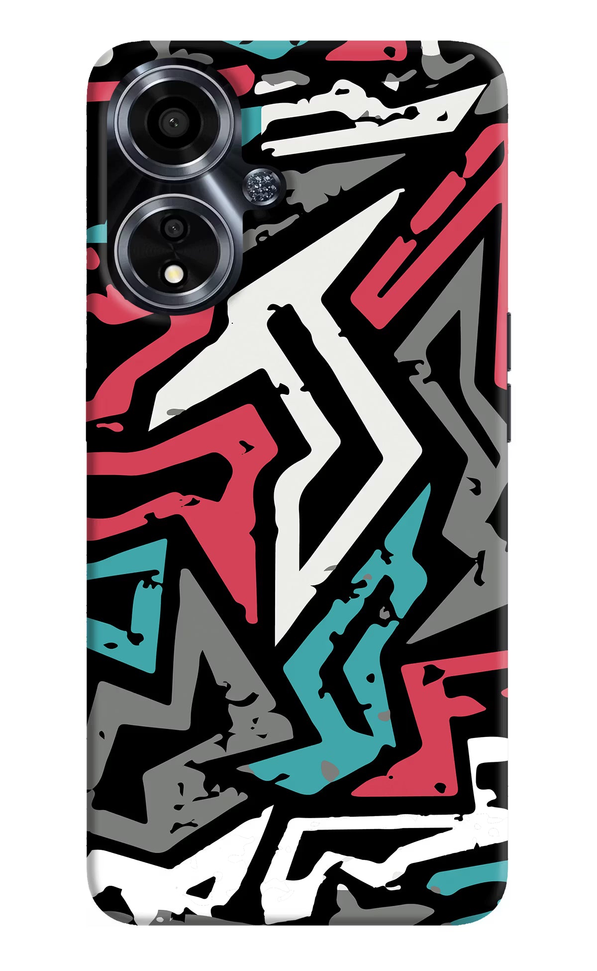 Geometric Graffiti Oppo A59 5G Hard Case Back Cover by Casekaro
