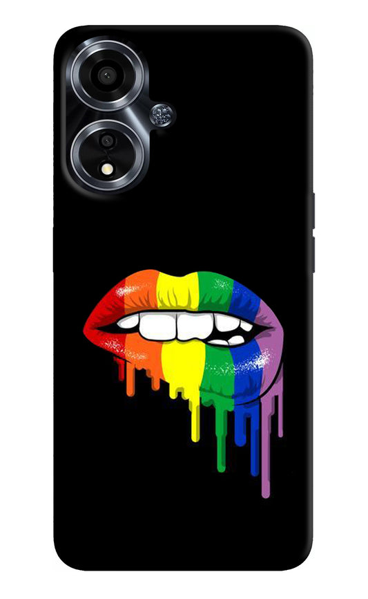 Lips Biting Oppo A59 5G Back Cover