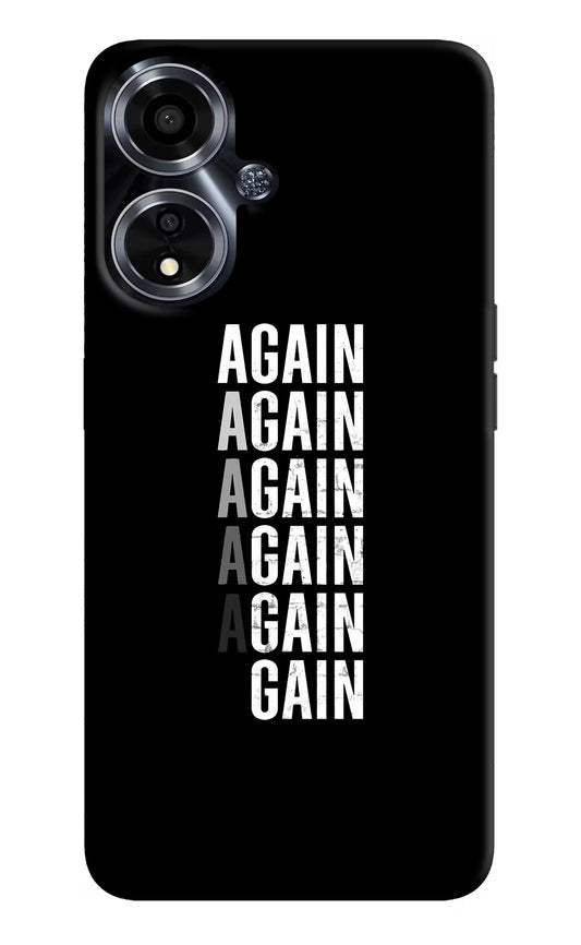 Again Again Gain Oppo A59 5G Hard Case Back Cover by Casekaro