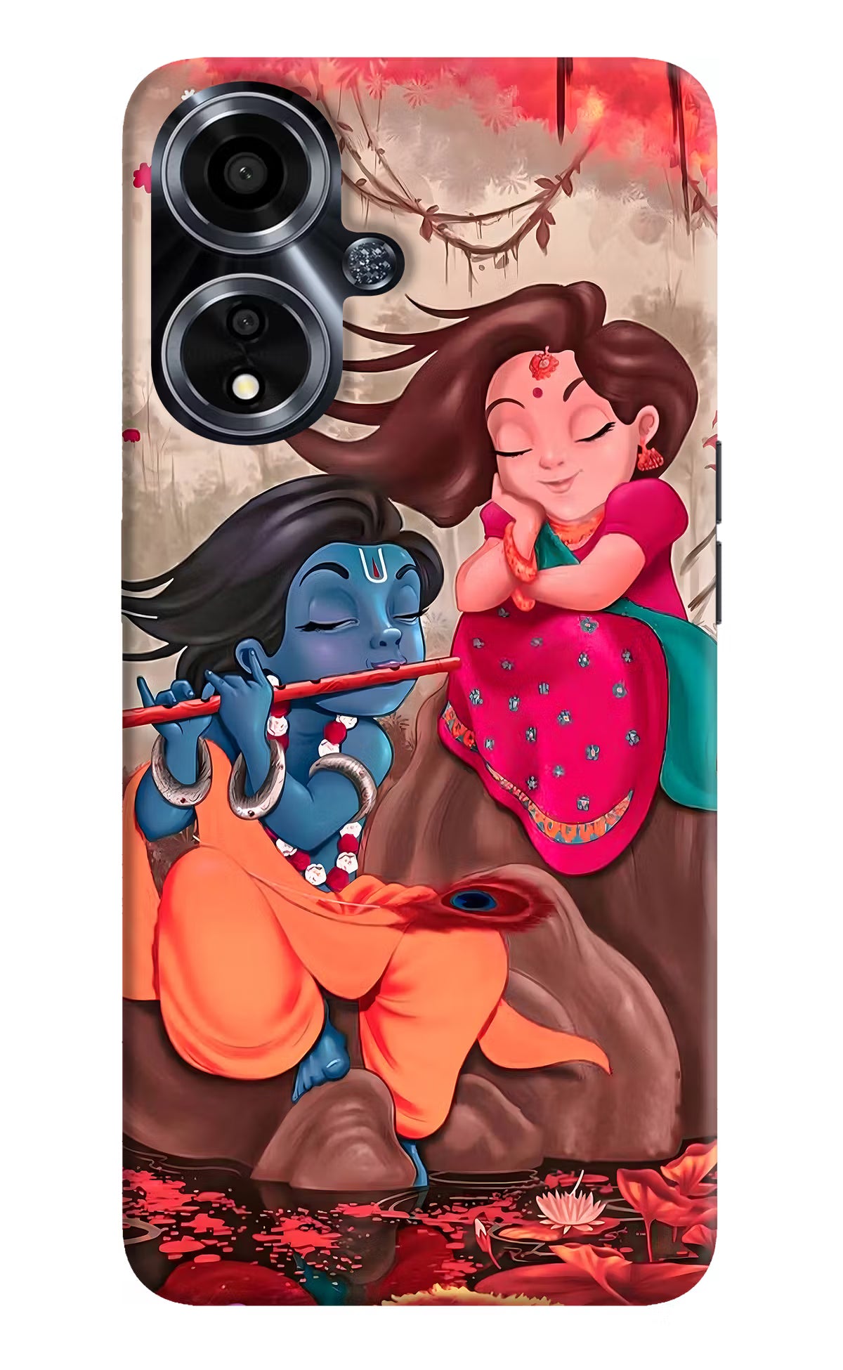 Radhe Krishna Oppo A59 5G Hard Case Back Cover by Casekaro