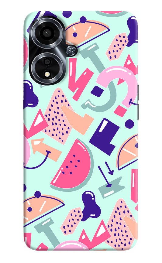 Doodle Pattern Oppo A59 5G Back Cover