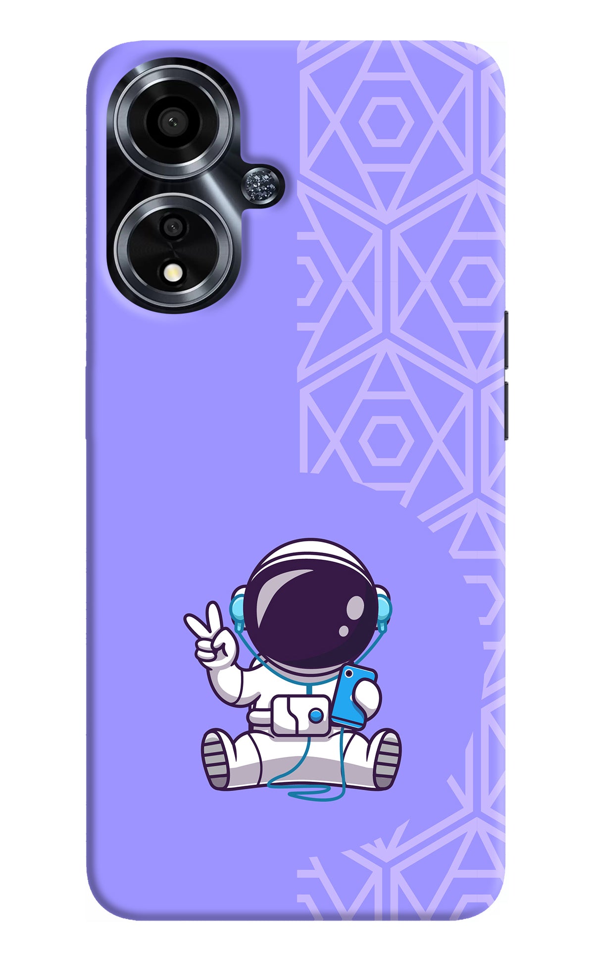 Cute Astronaut Chilling Oppo A59 5G Back Cover