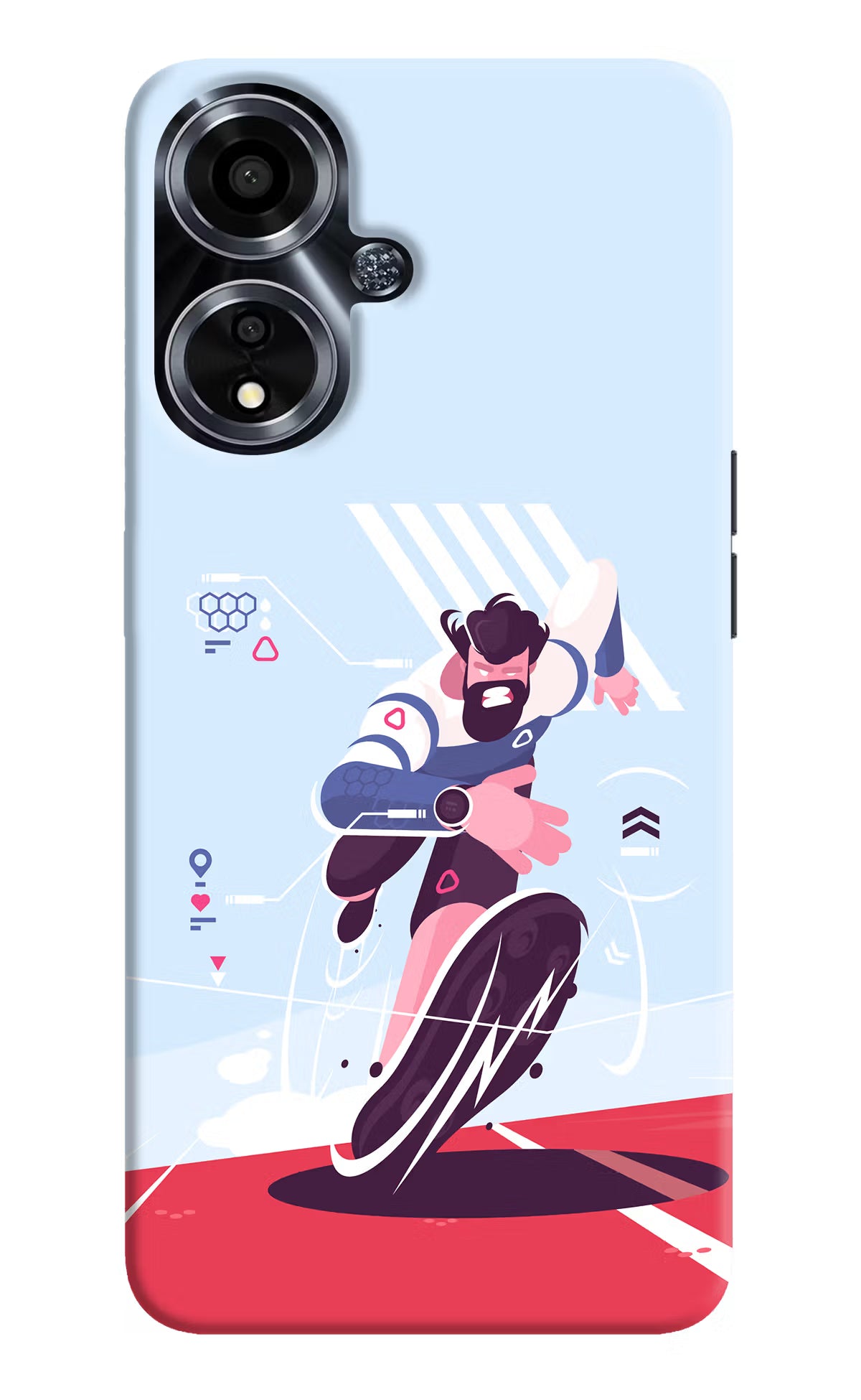 Run Pro Oppo A59 5G Hard Case Back Cover by Casekaro