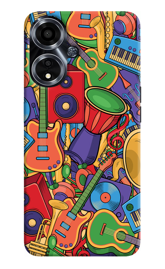 Music Instrument Doodle Oppo A59 5G Back Cover