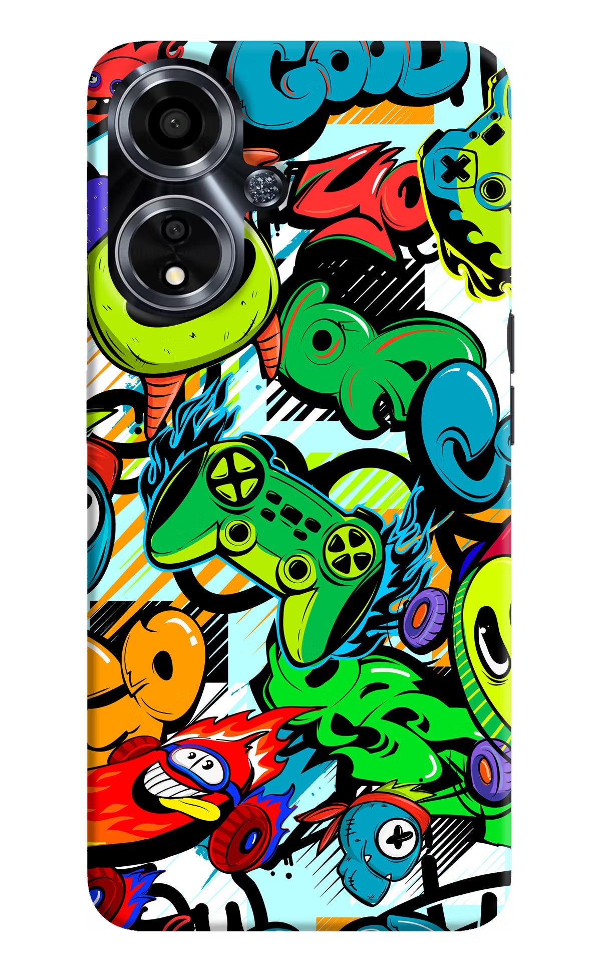 Game Doodle Oppo A59 5G Hard Case Back Cover by Casekaro