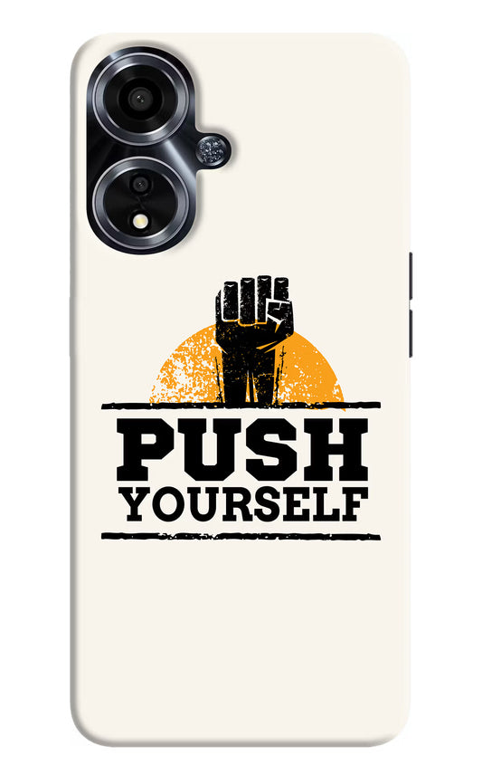 Push Yourself Oppo A59 5G Hard Case Back Cover by Casekaro