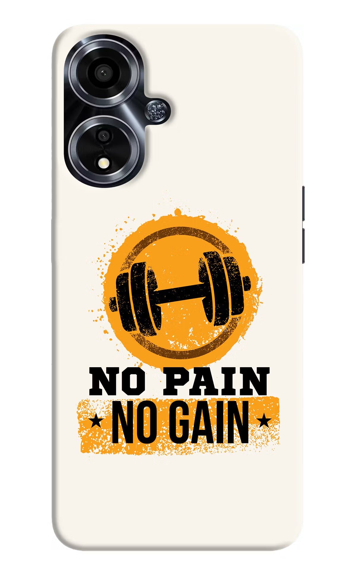 No Pain No Gain Oppo A59 5G Hard Case Back Cover by Casekaro