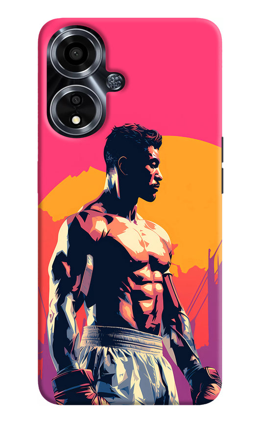 Sunset Warrior (AI Generated) Oppo A59 5G Back Cover