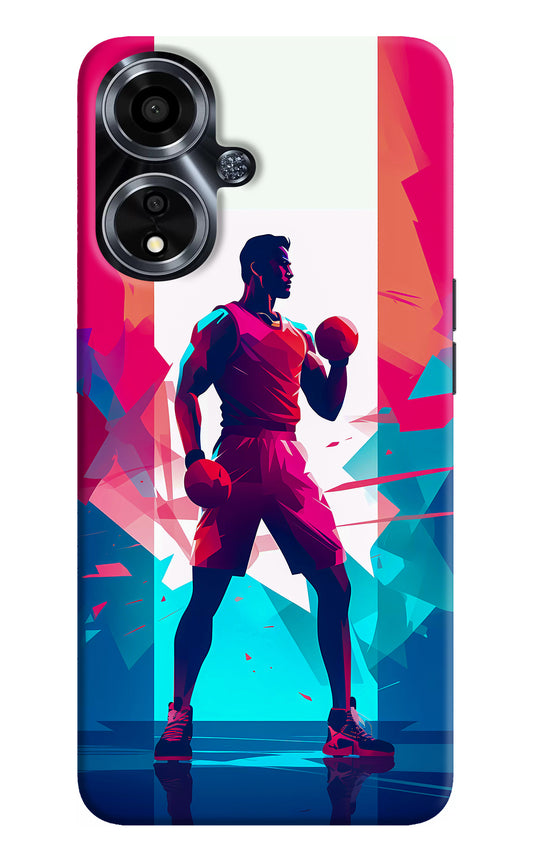 Champion Fighter (AI Generated) Oppo A59 5G Back Cover