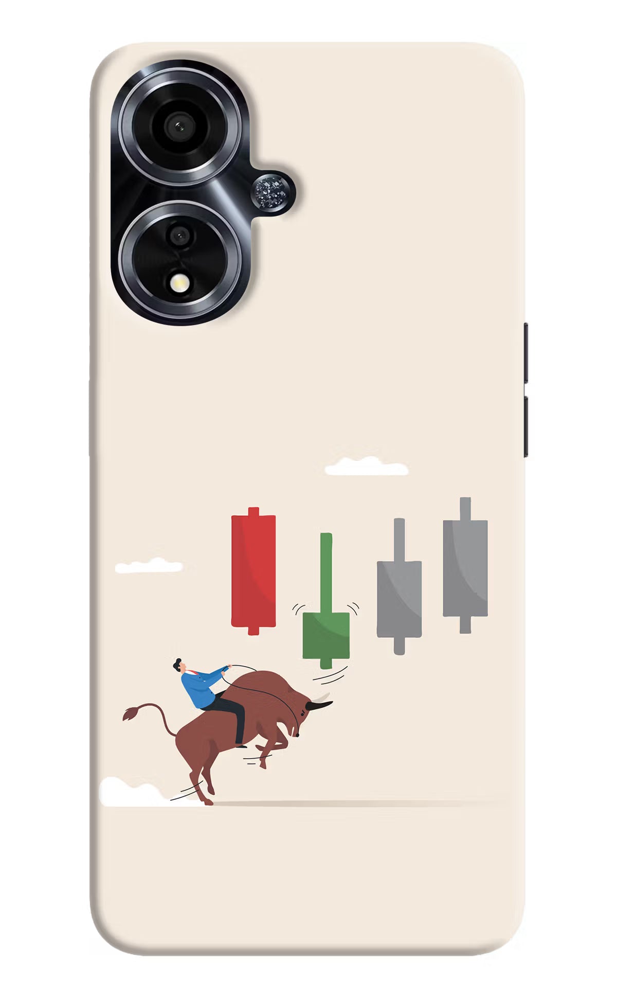 Bull Trading Momentum Oppo A59 5G Hard Case Back Cover by Casekaro