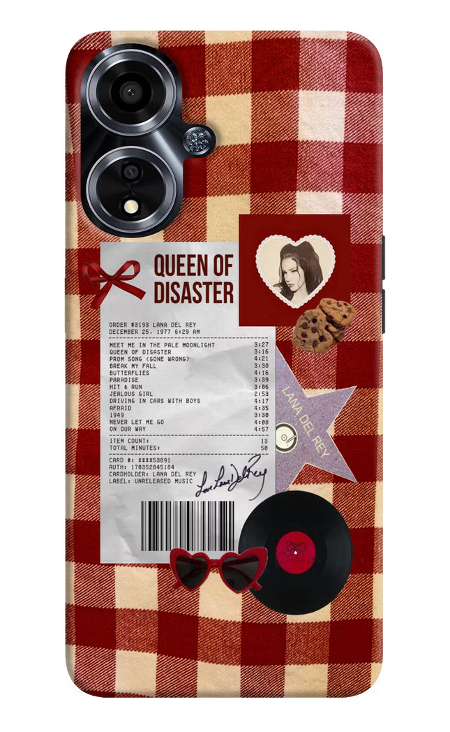 Queen of Disaster Oppo A59 5G Hard Case Back Cover by Casekaro