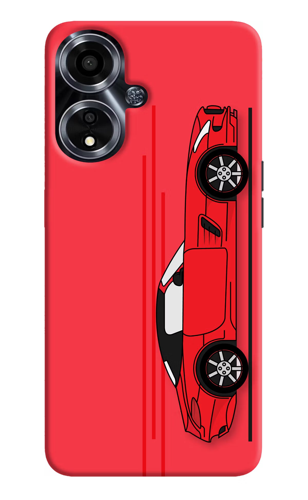 Red Velocity Oppo A59 5G Hard Case Back Cover by Casekaro