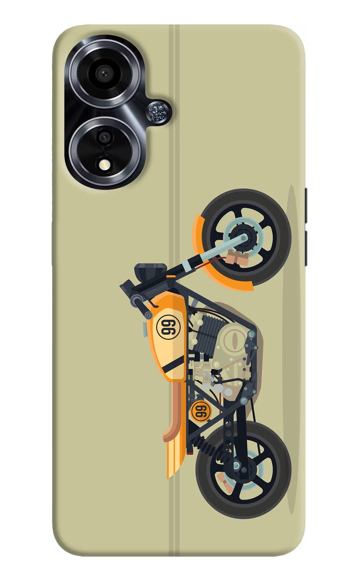 Vertical Speedster Oppo A59 5G Hard Case Back Cover by Casekaro