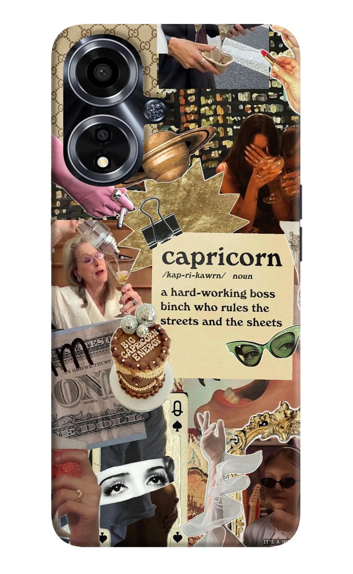Capricorn Zodiac Oppo A59 5G Hard Case Back Cover by Casekaro