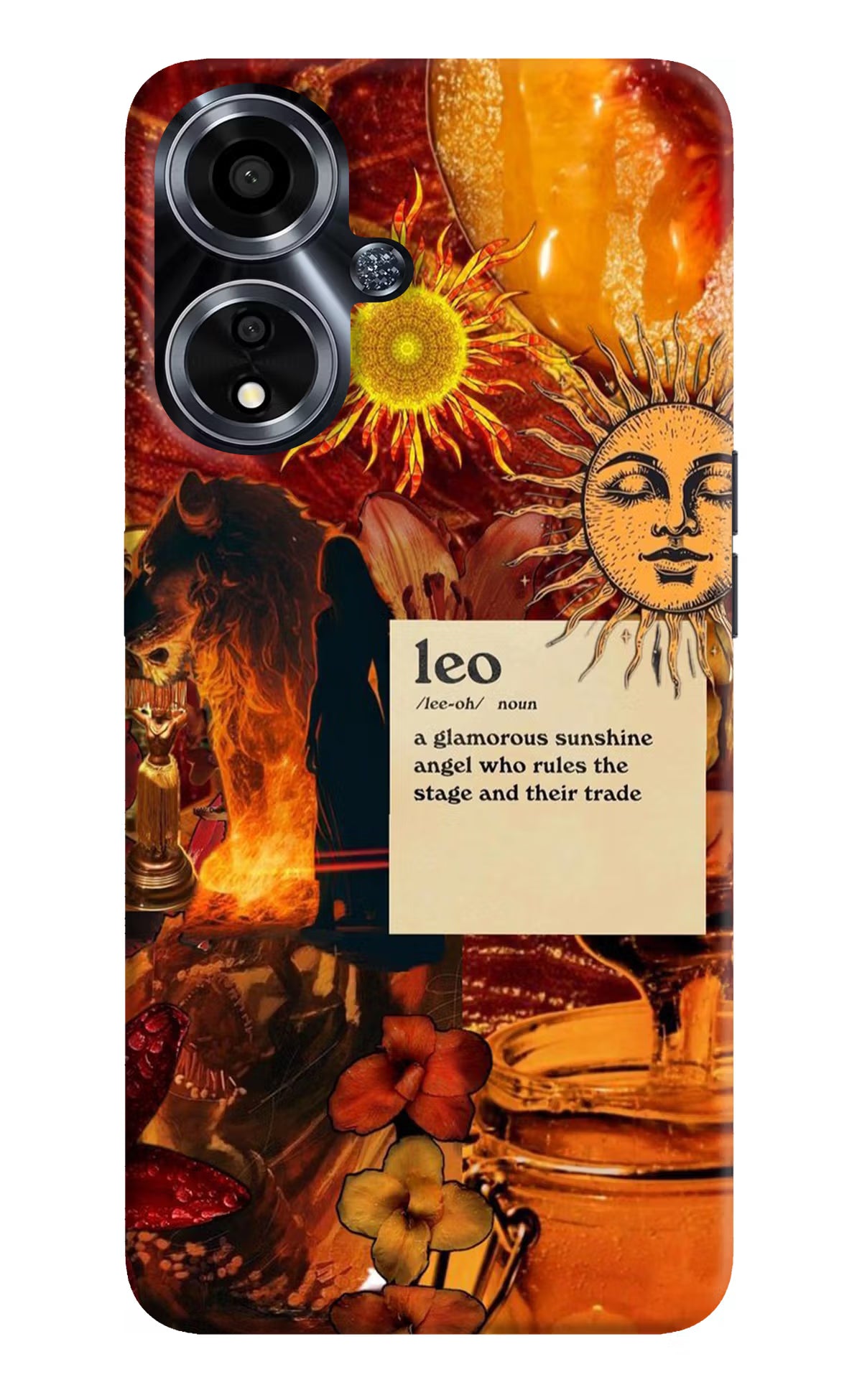 Leo Zodiac Oppo A59 5G Hard Case Back Cover by Casekaro