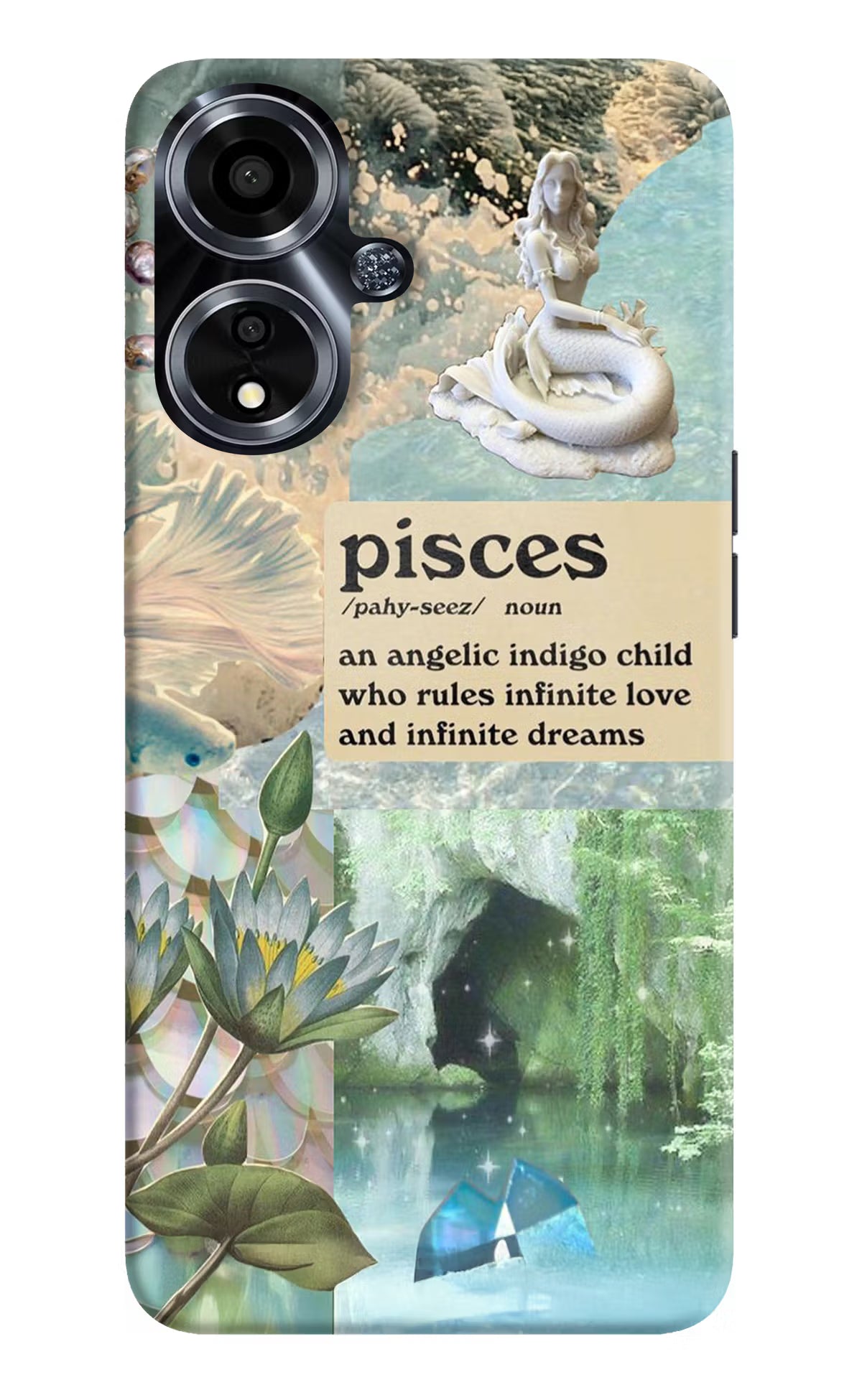 Pisces Zodiac Oppo A59 5G Hard Case Back Cover by Casekaro