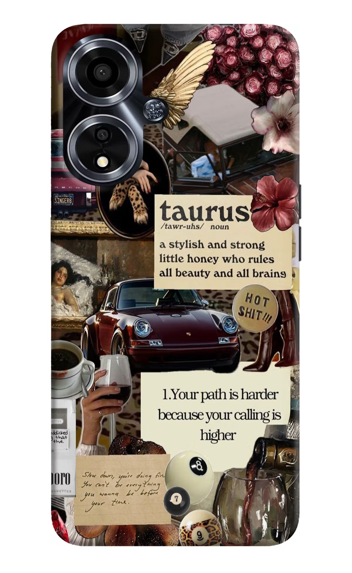 Taurus Zodiac Oppo A59 5G Hard Case Back Cover by Casekaro