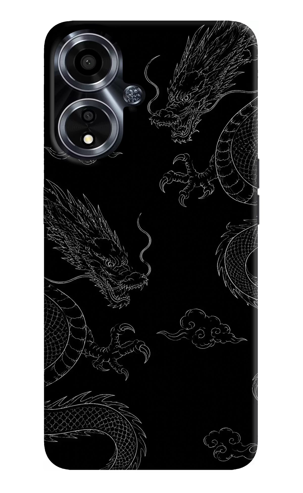 Twin Dragons Oppo A59 5G Hard Case Back Cover by Casekaro